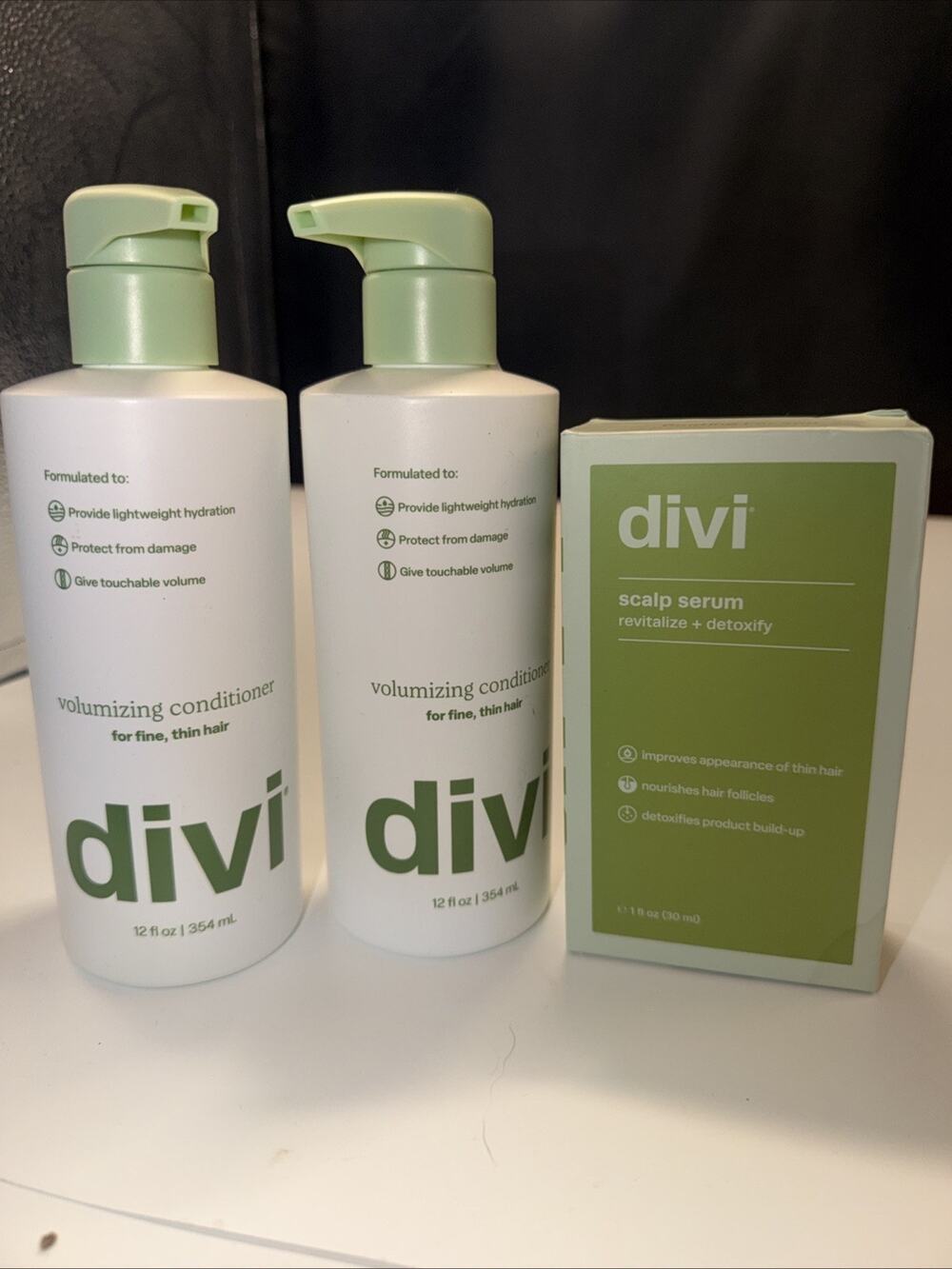 Divi Volumizing 3-pc Set | Fine, Thin Hair | Serum, 2 Set Conditioner